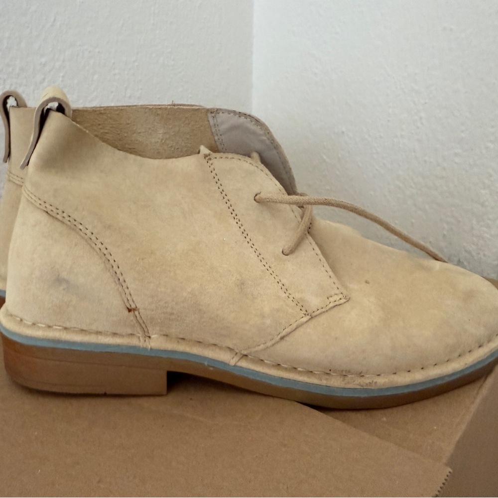 Hush Puppies Cream Ankle Boots